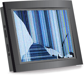 HMI with faulty lines